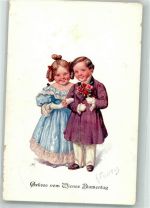 Kinder Wiener Blumentag B.K.W.I. 891-2 Feiertag, K. Künstlerkarte