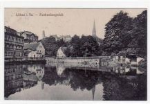 Löbau mit Funkenburgteich gelaufen von 1919. Gute Erhaltung.