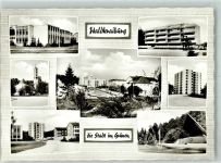 84478 W8264 Waldkraiburg Foto AK Martin Luther Kirche und Neubaugebiete Fotograf Tschernich