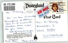 Anaheim Disneyland mit Omnibus Walt Disney Foto AK