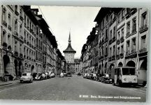 Bern Berne Kramgasse und Zeitglockenturm Oldtimer VW Käfer Uhr Foto AK