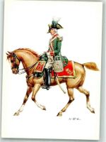 sign. Tritt W. Leichte Jäger Garde Jäger Herzogtum Württemberg 1782 Uniform Künstlerkarte