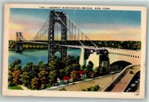New York City 1952 Foto AK George Washington Bridge