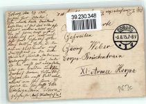 96450 W8630 Coburg 1915 - Gartenwirtschaft Frauen mit Soldat Ort lt. Stempel
