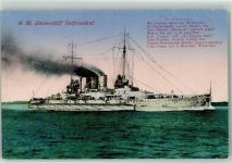 S.M. Linienschiff Ostfriesland Photochromie AK Marine WK I