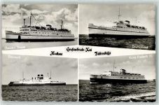 23775 W2443 Großenbrode Gebrauchsspuren Theodor Heuss Deutschland Danmark Kong Frederik IX Hochsee Fährschiffe