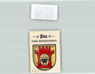 19395 O2864 Plau - Vignette Wappen Freistaat Mecklenburg Schwerin