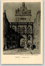 Danzig Gdansk Künstlerkarte Langgasser Tor
