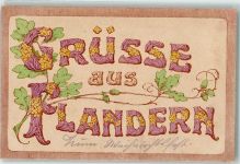 Brüssel Bruxelles Gebrauchsspuren Grüsse aus Flandern Lithographie