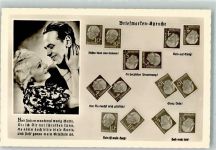 Verlag Amag Nr. 70324 Bundespost Poesie / Liebe Briefmarkensprache Fotomontage AK