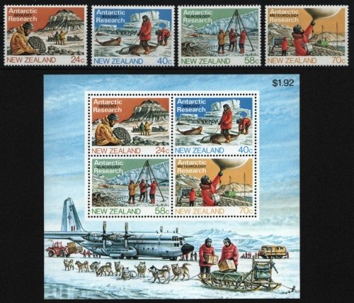 Neuseeland 1984 - Mi-Nr. 889-892 & Block 5 ** - MNH - Antarktis / Antarctis