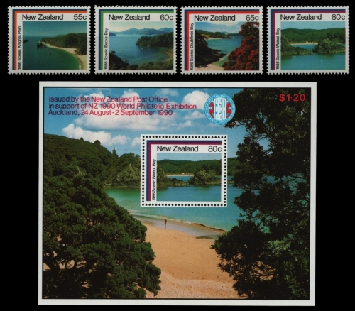 Neuseeland 1986 - Mi-Nr. 964-967 & Block 8 ** - MNH - Natur