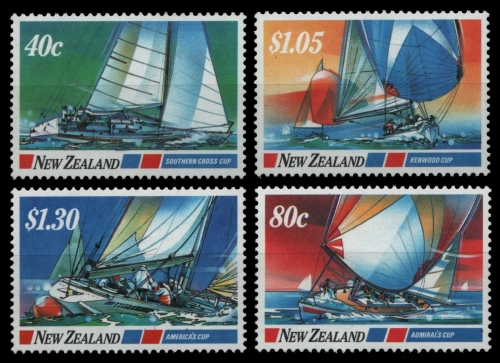 Neuseeland 1987 - Mi-Nr. 986-989 ** - MNH - Segelboote / Sail boats