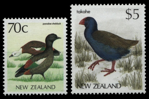 Neuseeland 1988 - Mi-Nr. 1021 & 1027 ** - MNH - Vögel / Birds