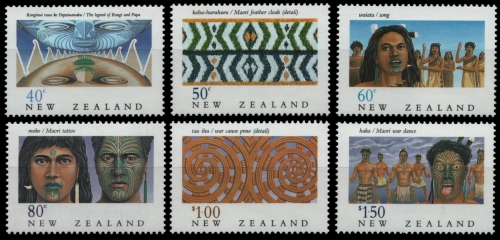 Neuseeland 1990 - Mi-Nr. 1128-1133 ** - MNH - Die Maori