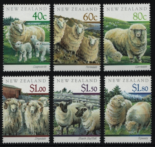 Neuseeland 1991 - Mi-Nr. 1150-1155 ** - MNH - Schafe / Sheep
