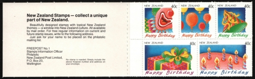 Neuseeland 1991 - Mi-Nr. 1166-1170 ** - MNH - Markenheft - Grußmarken