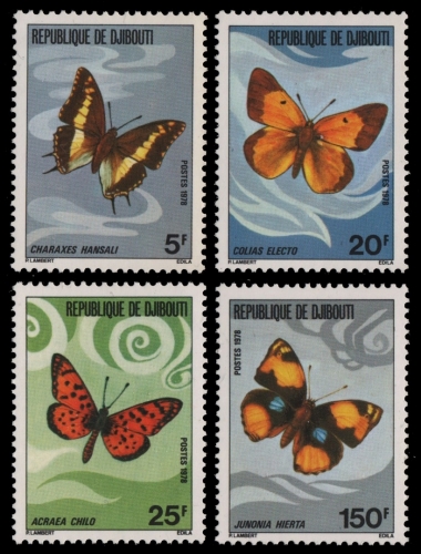 Dschibuti 1978 - Mi-Nr. 212-215 ** - MNH - Schmetterlinge / Butterflies