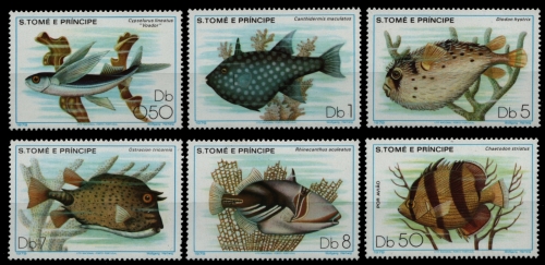 São Tomé & Príncipe 1979 - Mi-Nr. 612-617 ** - MNH - Fische / Fish