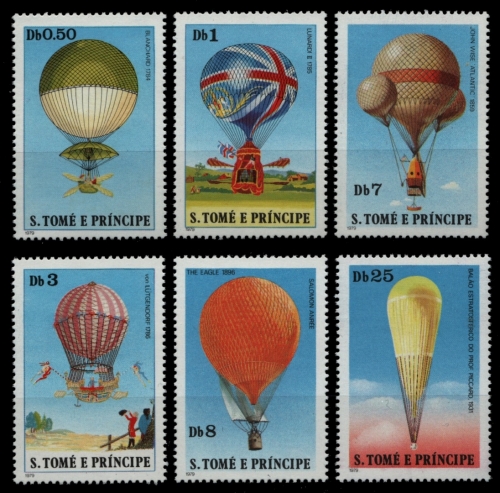 São Tomé & Príncipe 1979 - Mi-Nr. 619-624 A ** - MNH - Ballons