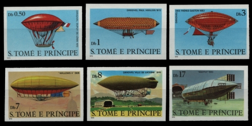 São Tomé & Príncipe 1979 - Mi-Nr. 626-631 B ** - MNH - ungez. / imp - Ballons