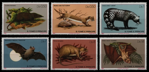 São Tomé & Príncipe 1981 - Mi-Nr. 673-678 ** - MNH - Wildtiere / Wild animals
