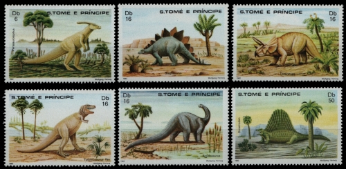 São Tomé & Príncipe 1982 - Mi-Nr. 778-783 ** - MNH - Prähistorische Tiere