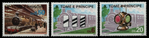 São Tomé & Príncipe 1986 - Mi-Nr. 971-973 ** - MNH - Eisenbahn / Trains