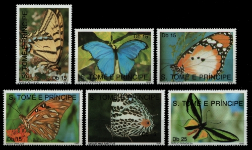 São Tomé & Príncipe 1990 - Mi-Nr. 1191-1196 ** - MNH - Schmetterlinge