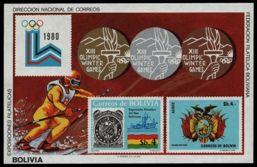 Bolivien 1980 - Mi-Nr. Block 102 ** - MNH - Olympia Lake Placid