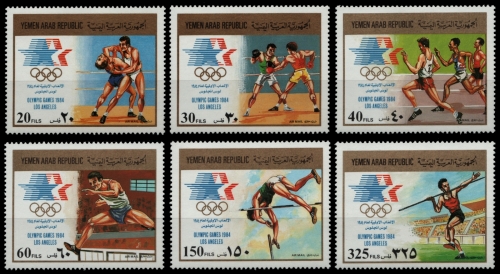 Jemen-Arabische Republik 1985 - Mi-Nr. 1807-1812 ** - MNH - Olympia Los Angeles