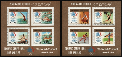 Jemen-Arabische Republik 1985 - Mi-Nr. Block A & B 239 ** - MNH - Olympia