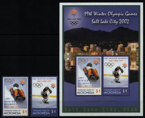 Mikronesien 2002 - Mi-Nr. 1286-1287 & Block 103 ** - MNH - Olympia