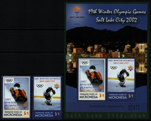 Mikronesien 2002 - Mi-Nr. 1328-1329 & Block 111 ** - MNH - Olympia