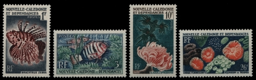 Neukaledonien 1959 - Mi-Nr. 364-367 ** - MNH - Meerestiere / Marine life