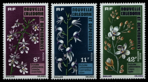 Neukaledonien 1975 - Mi-Nr. 563-565 ** - MNH - Orchideen / Orchids
