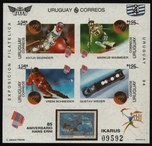Uruguay 1994 - Mi-Nr. Block 62 ** - MNH - ungez. / imp - Olympia Lillehammer