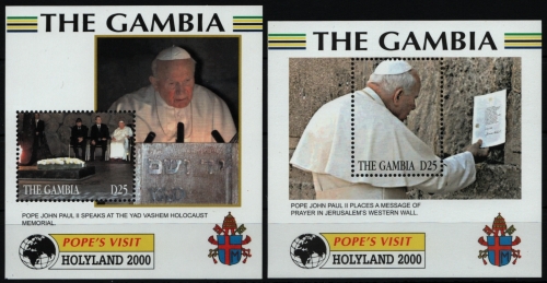 Gambia 2000 - Mi-Nr. Block 468 & 470 ** - MNH - Papst Johannes Paul II
