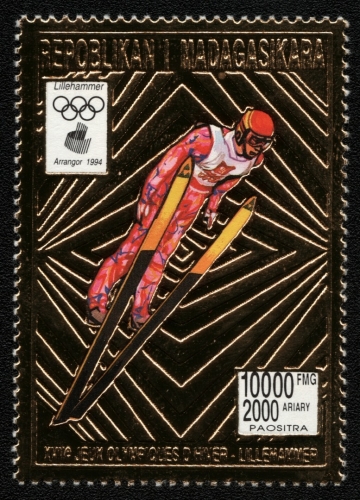 Madagaskar 1994 - Mi-Nr. 1647 A ** - MNH - Gold - Olympia Lillehammer
