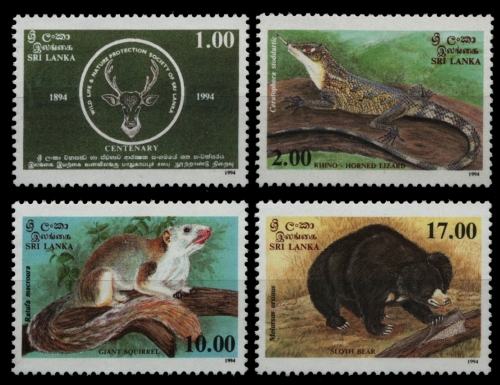 Sri Lanka 1994 - Mi-Nr. 1063-1066 ** - MNH - Wildtiere / Wild animals