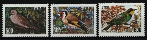 Syrien 1989 - Mi-Nr. 1745-1747 ** - MNH - Vögel / Birds
