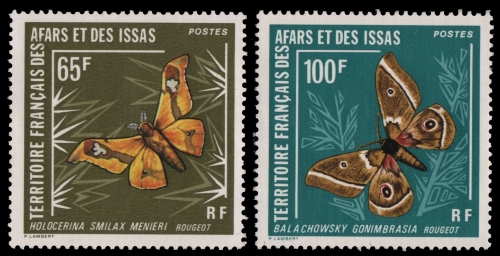 Afar und Issa 1976 - Mi-Nr. 145-146 ** - MNH - Schmetterlinge / Butterflies