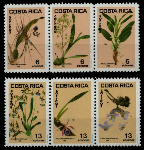 Costa Rica 1985 - Mi-Nr. 1253-1258 ** - MNH - Orchideen / Orchids