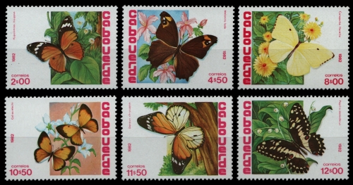 Kap Verde 1982 - Mi-Nr. 467-472 ** - MNH - Schmetterlinge / Butterflies