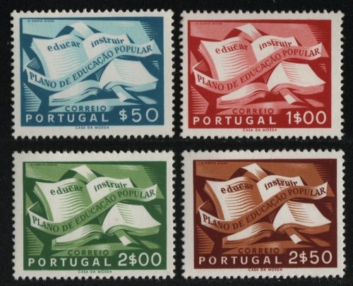 Portugal 1954 - Mi-Nr. 825-828 ** - MNH - Volksbildungsplan