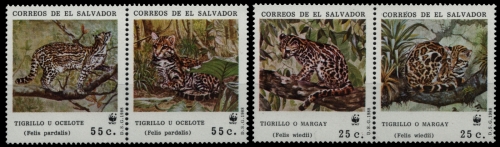 El Salvador 1988 - Mi-Nr. 1734-1737 ** - MNH - Wildtiere / Wild animals