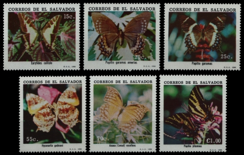 El Salvador 1990 - Mi-Nr. 1821-1826 ** - MNH - Schmetterlinge / Butterflies