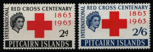 Pitcairn 1963 - Mi-Nr. 37-38 ** - MNH - Rotes Kreuz / Red cross