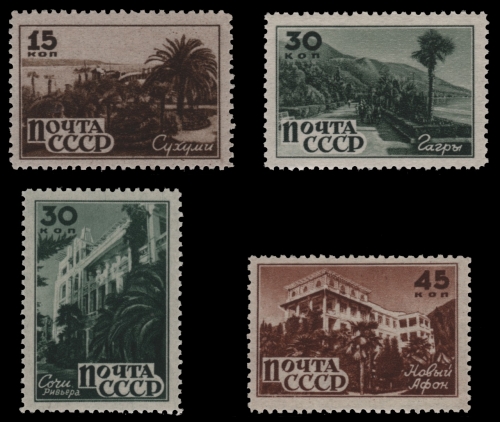Russia / Sowjetunion 1946 - Mi-Nr. 1041-1044 ** - MNH - Kurorte / Sanatoria