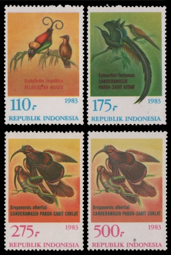 Indonesien 1983 - Mi-Nr. 1120-1123 ** - MNH - Vögel / Birds